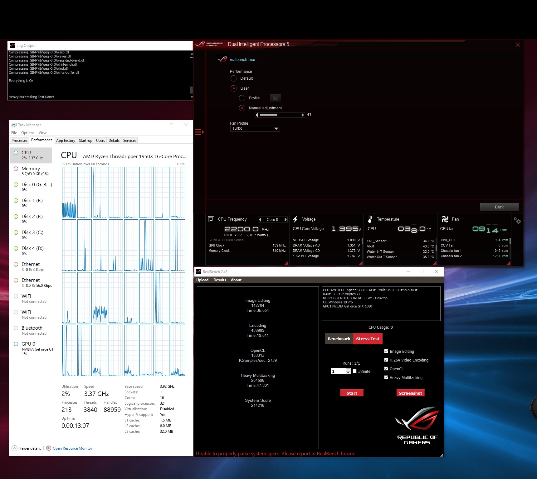 First run of Asus real bench-test-3 CPU-31.25GHz-mem-2800MHz.jpg